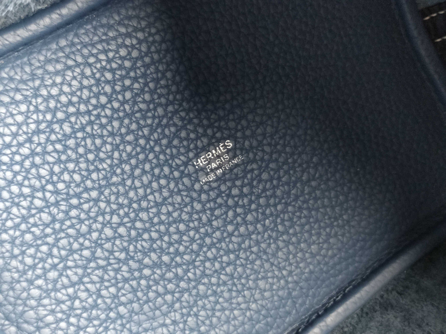 HERMES Picotin Cazac Blue Saphir Blue Brighton Z Stamped Taurillon Handbag