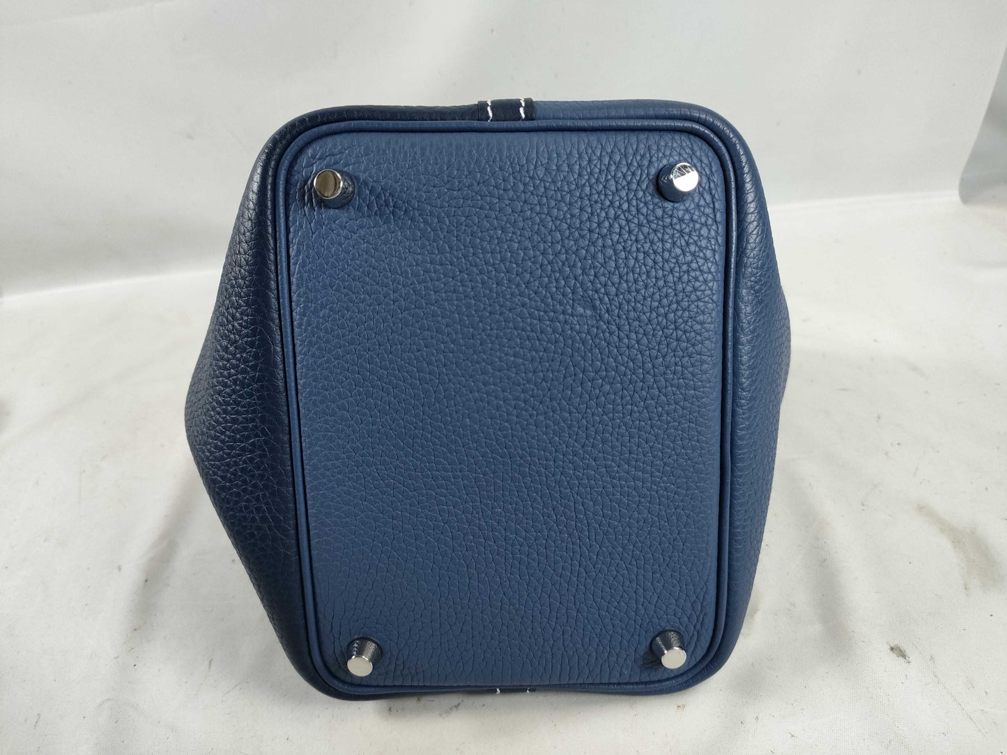 HERMES Picotin Cazac Blue Saphir Blue Brighton Z Stamped Taurillon Handbag