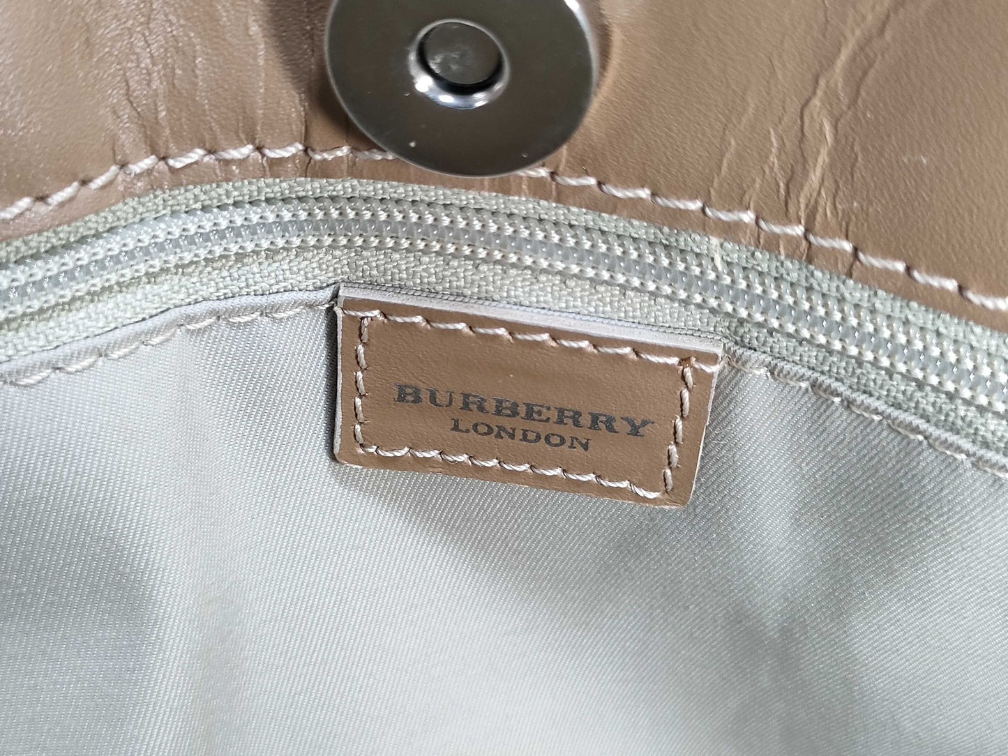 BURBERRY Check/Handbag/Pink/Discoloration-Resistant Tote Bag