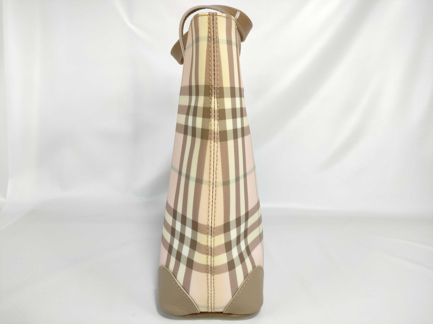 BURBERRY Check/Handbag/Pink/Discoloration-Resistant Tote Bag