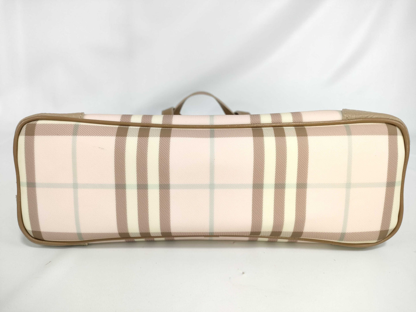 BURBERRY Check/Handbag/Pink/Discoloration-Resistant Tote Bag