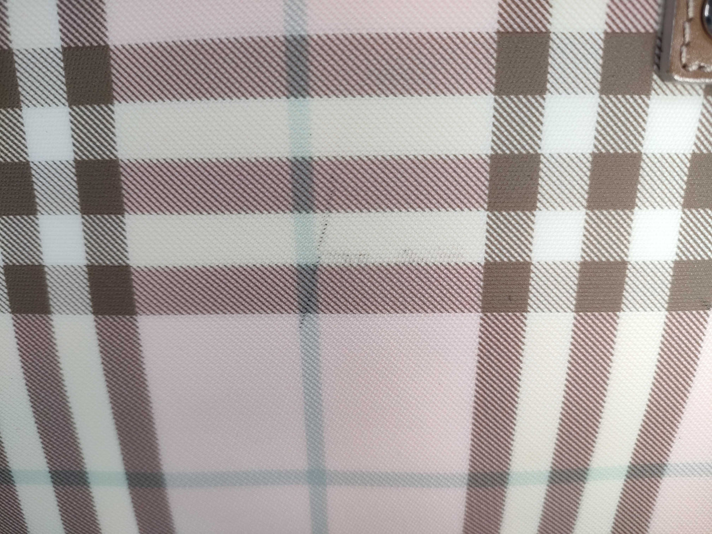 BURBERRY Check/Handbag/Pink/Discoloration-Resistant Tote Bag