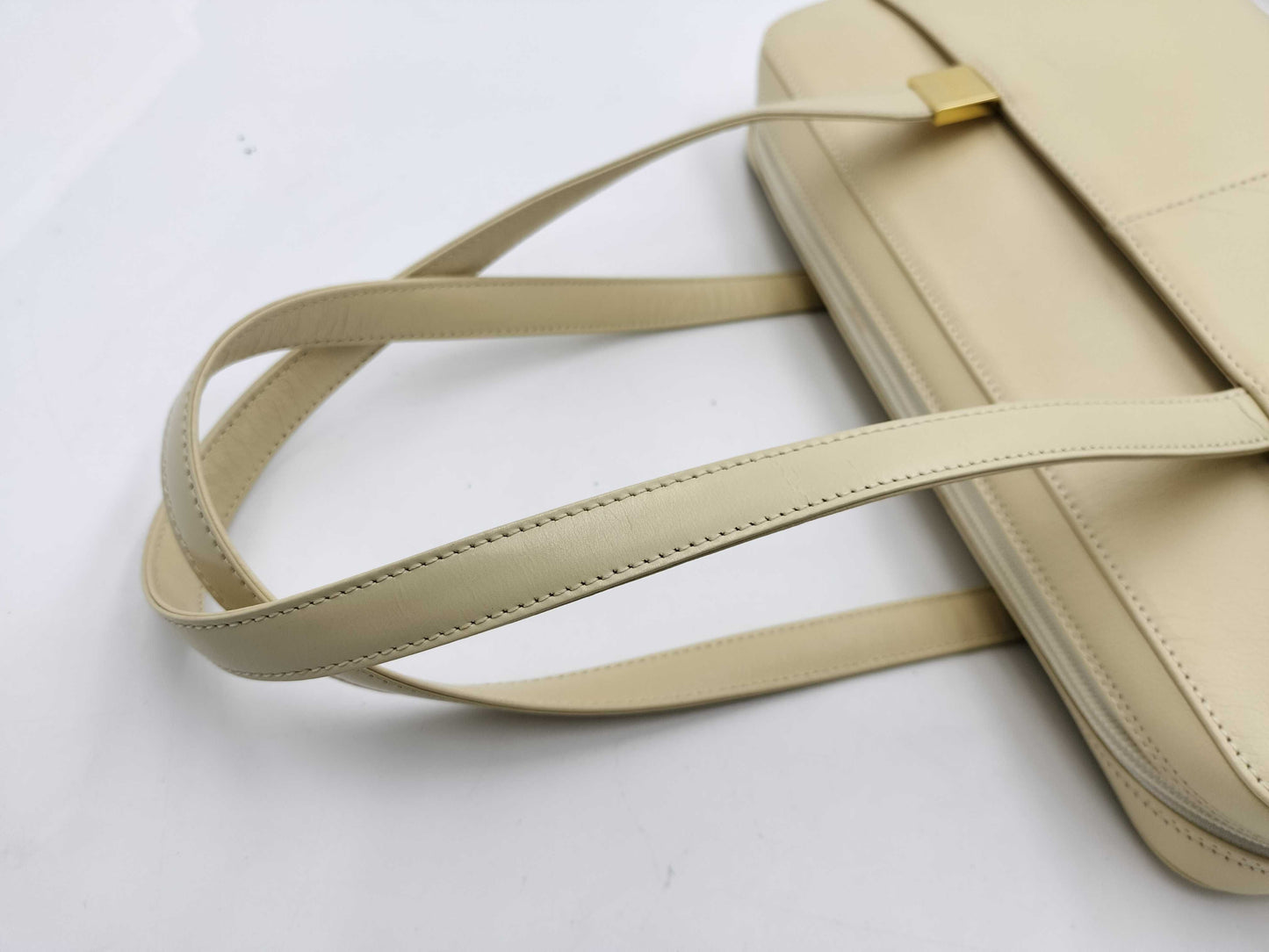 BURBERRY Leather/White/Tote Bag Handbag