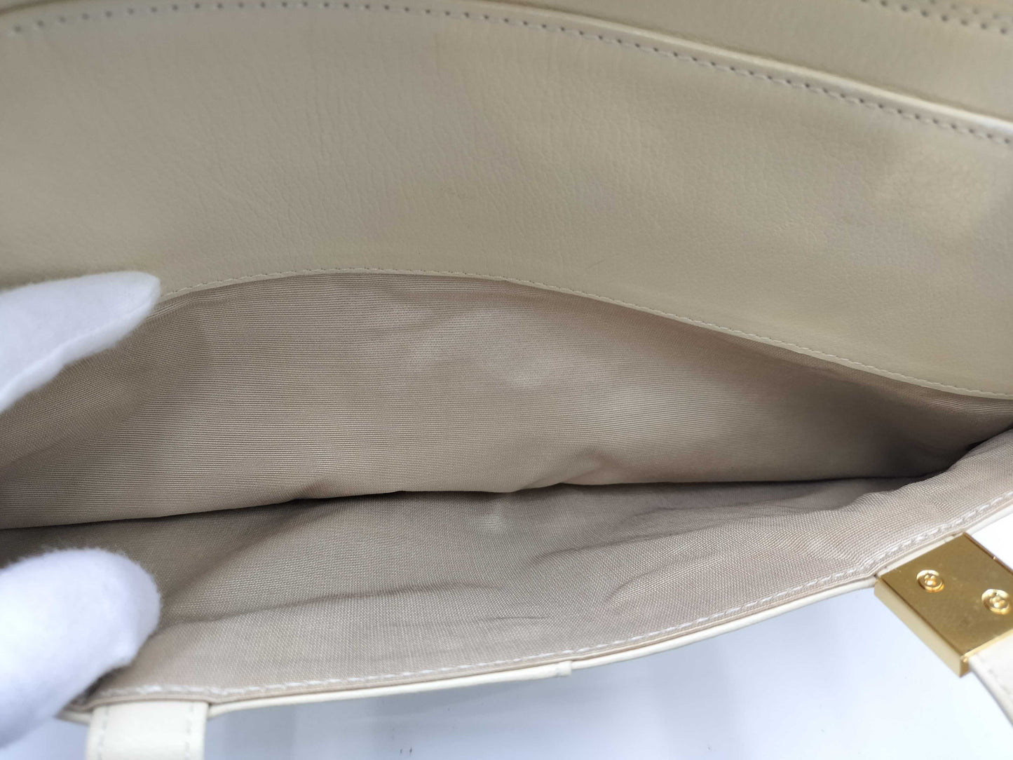 BURBERRY Leather/White/Tote Bag Handbag