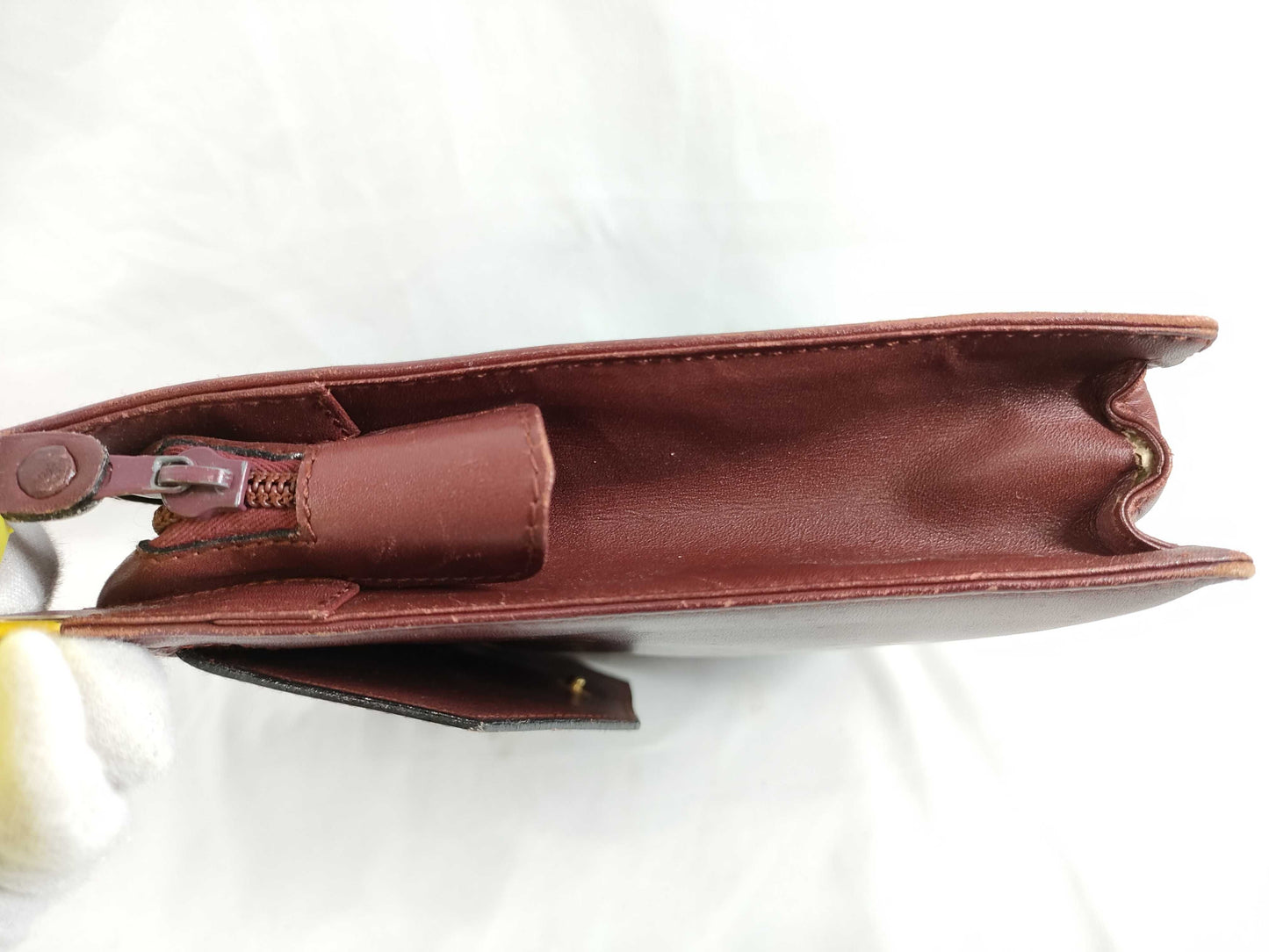 Cartier Must Must Line Leather Clutch Bag Bordeaux Second Bag