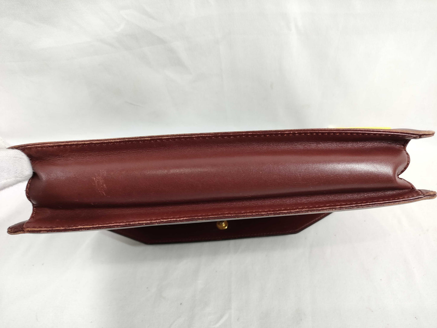 Cartier Must Must Line Leather Clutch Bag Bordeaux Second Bag