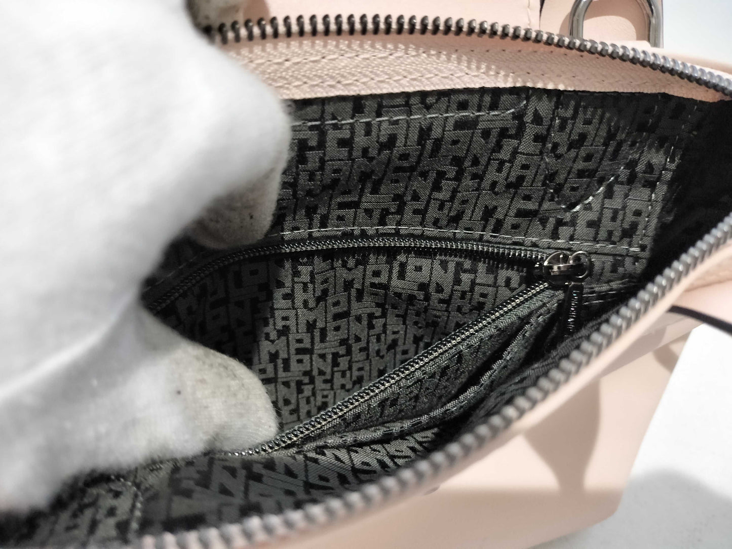 LONG CHAMP Pliage Mini All Leather 2-Way Handbag with Strap and Dust Bag