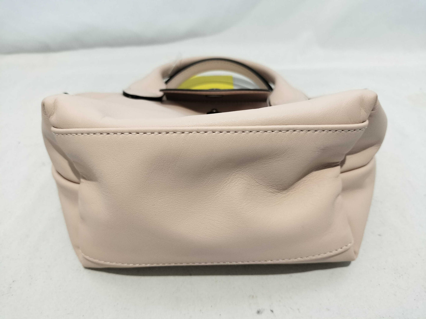 LONG CHAMP Pliage Mini All Leather 2-Way Handbag with Strap and Dust Bag