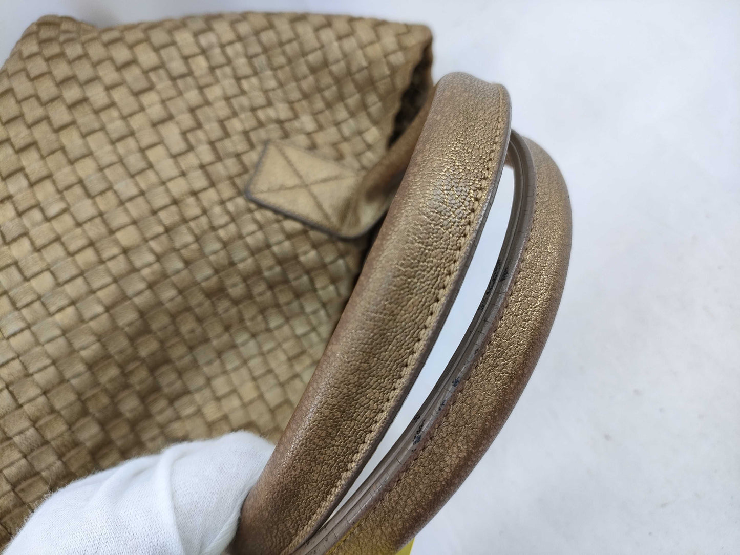 BOTTEGA VENETA Intrecciato 925 Plate Gold Tote Cabas MM Tote Bag