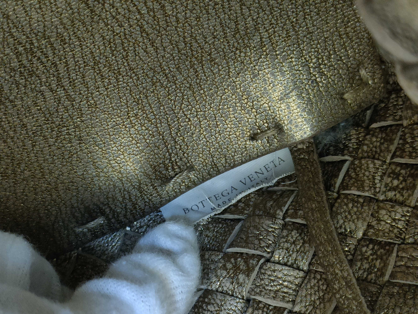 BOTTEGA VENETA Intrecciato 925 Plate Gold Tote Cabas MM Tote Bag