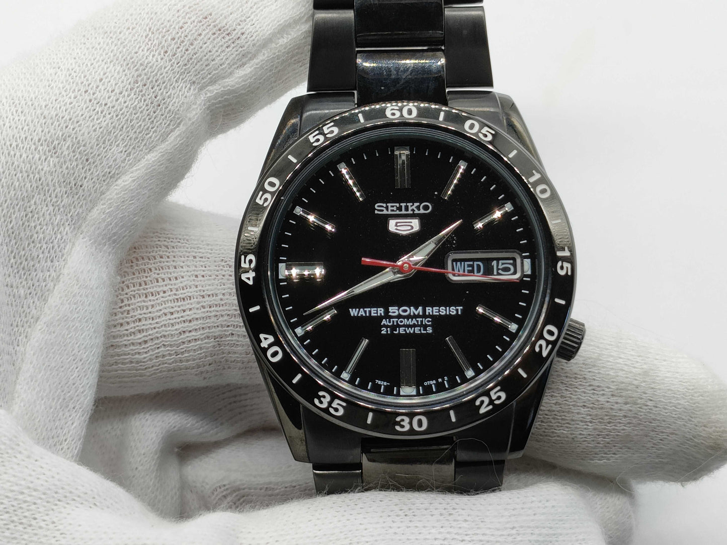 SEIKO Automatic 50m Water Resistant See-Through Back 7S26-02T0 Men's Watch