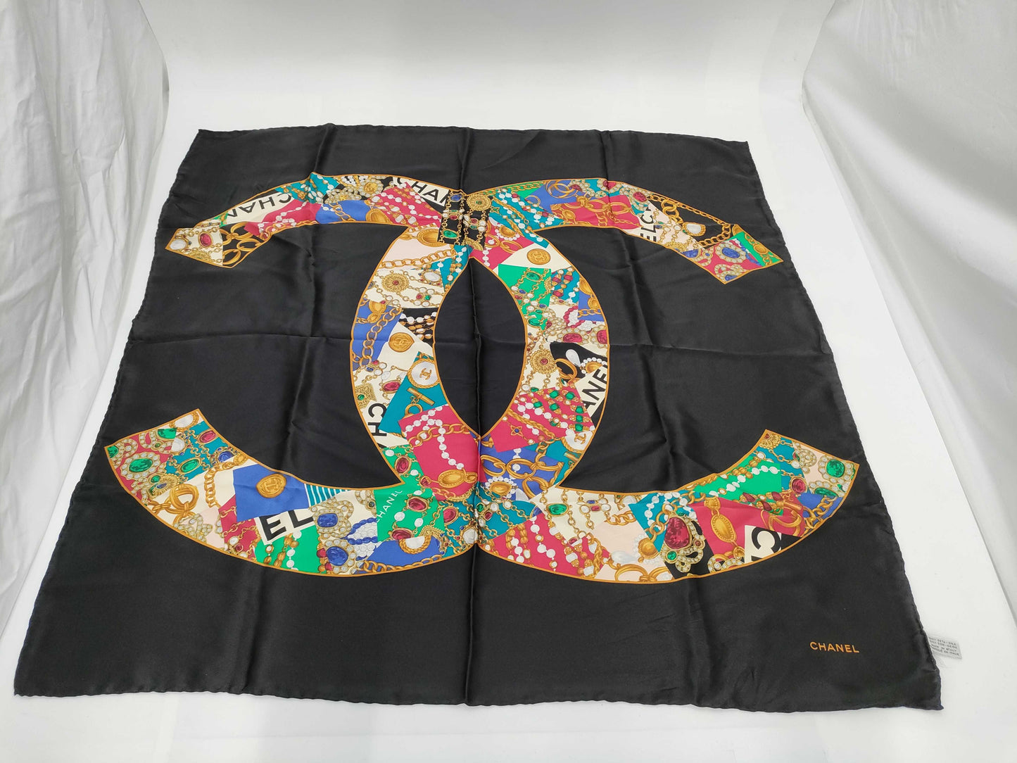CHANEL Silk Scarf Coco Mark Scarf