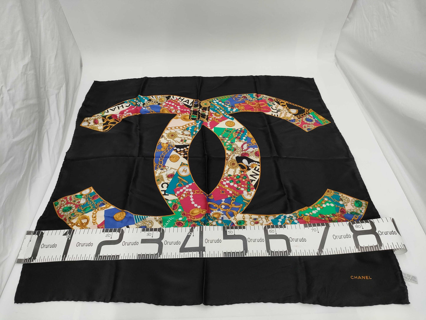 CHANEL Silk Scarf Coco Mark Scarf