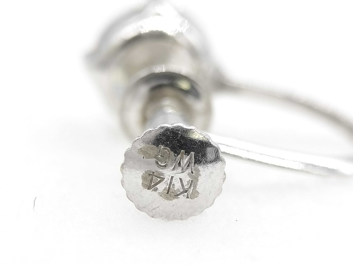 Diamond K14WG 1.3g Earrings