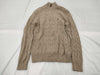 Ralph Lauren Half-Zip Cable Knit Top in Beige