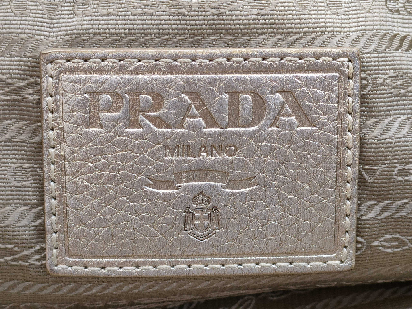 PRADA Jacquard 2-way Tote Shoulder Bag with White Tag