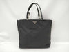 PRADA Nylon Satin/Leather Tote Bag