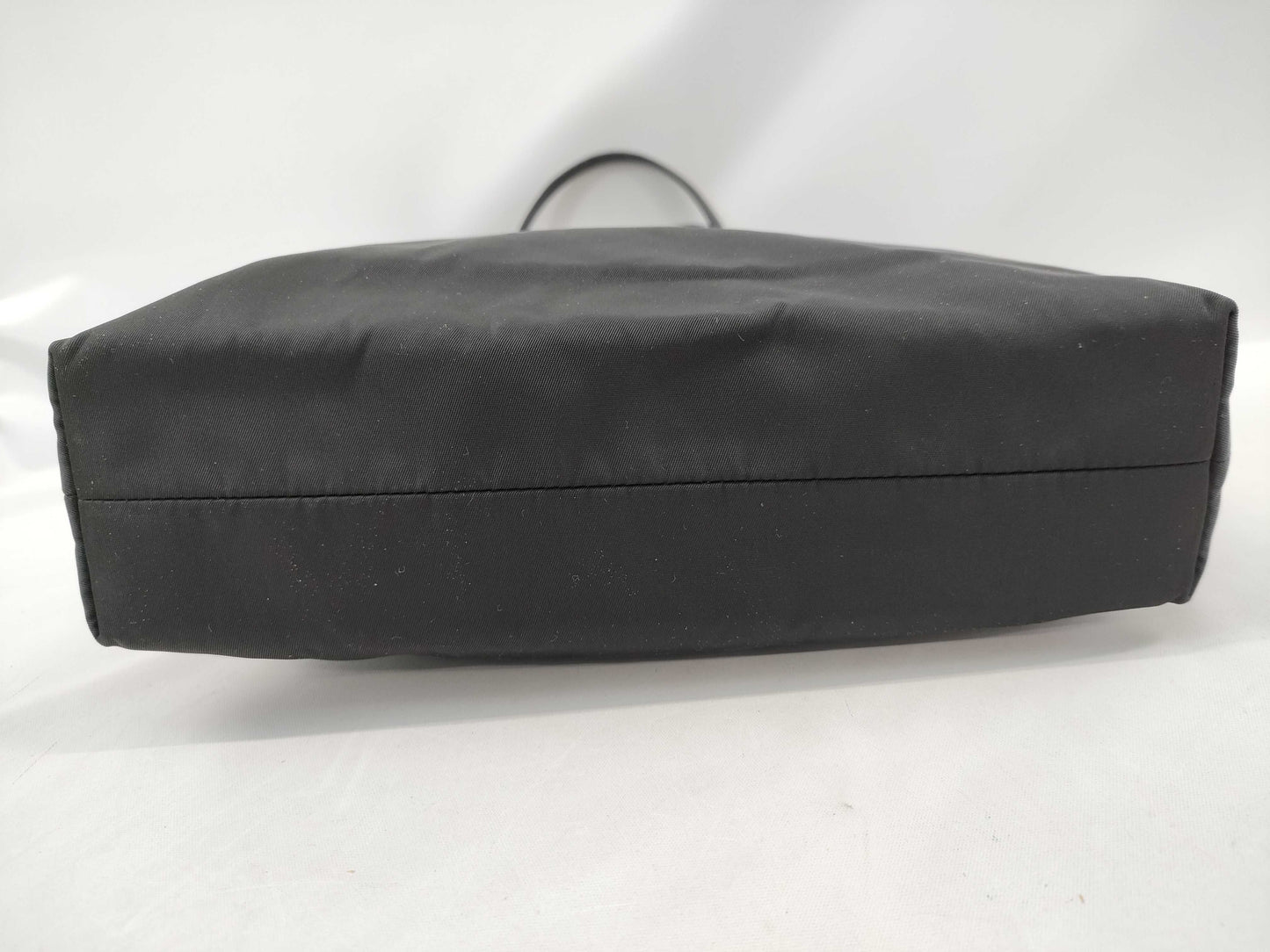 PRADA Nylon Satin/Leather Tote Bag