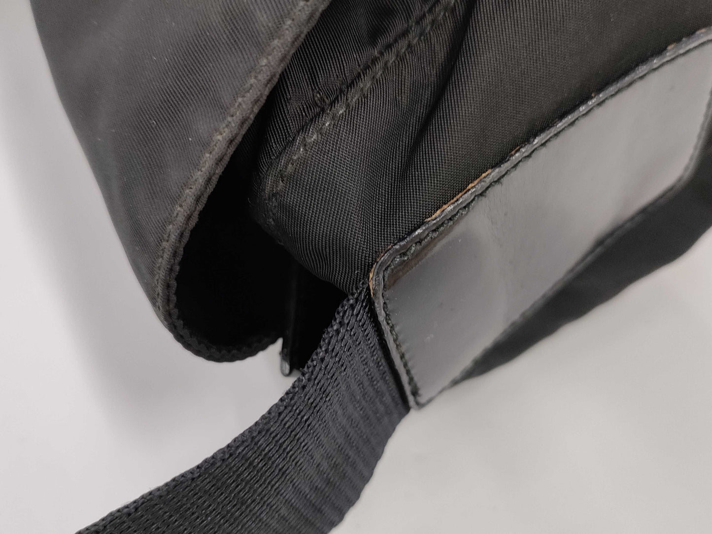 PRADA nylon messenger shoulder bag