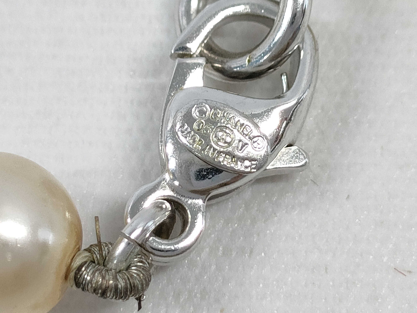 CHANEL Coco Mark Pearl 05V Necklace Necklace