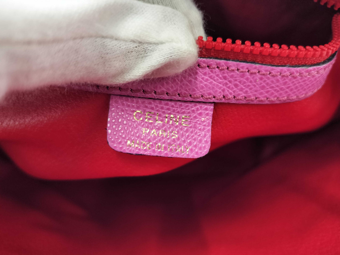 CELINE Handbag Leather Pink Handbag