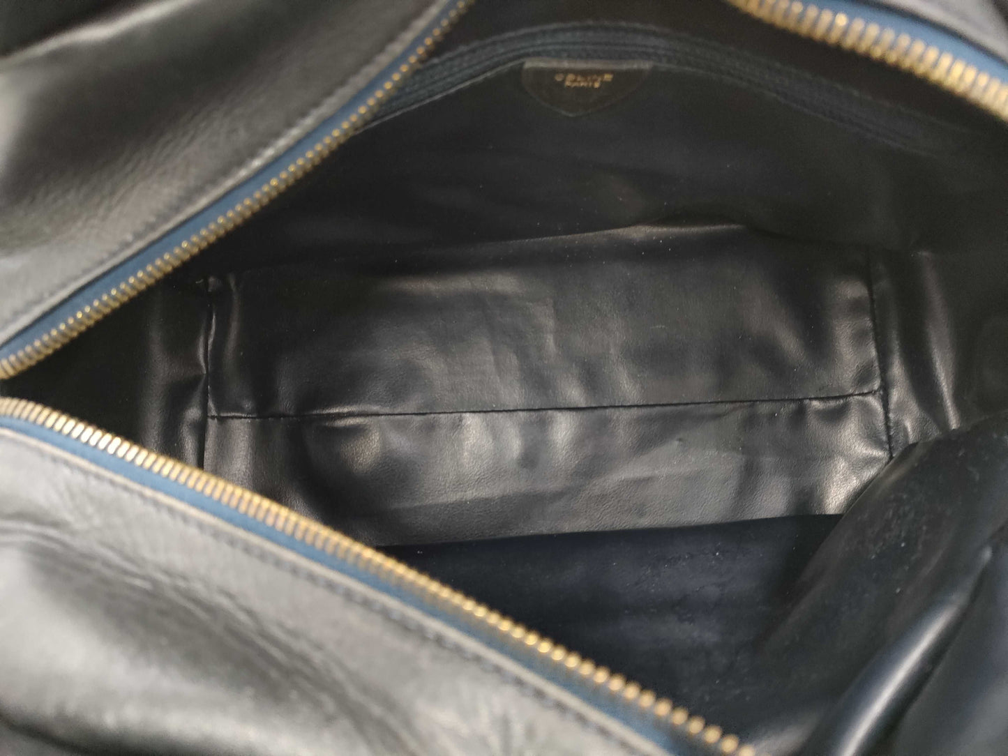 CELINE Leather Hand Black Handbag