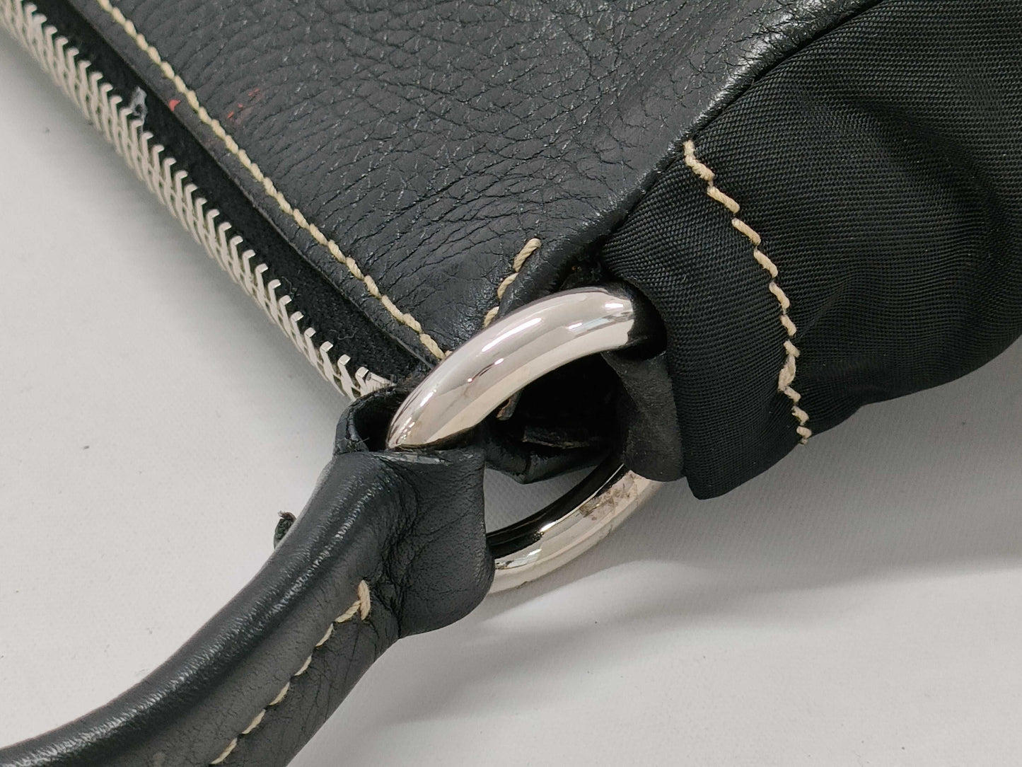 PRADA nylon and leather one-shoulder shoulder bag