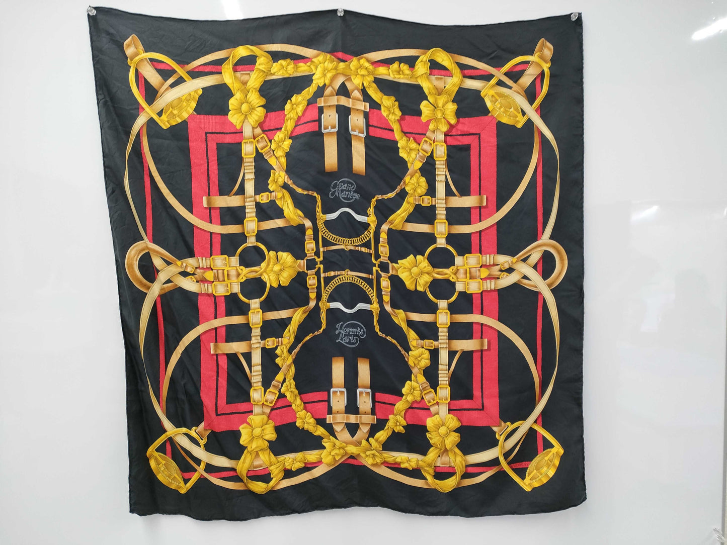 HERMES Carré 90 Crano Manege "Great Training Technique" Scarf Scarf