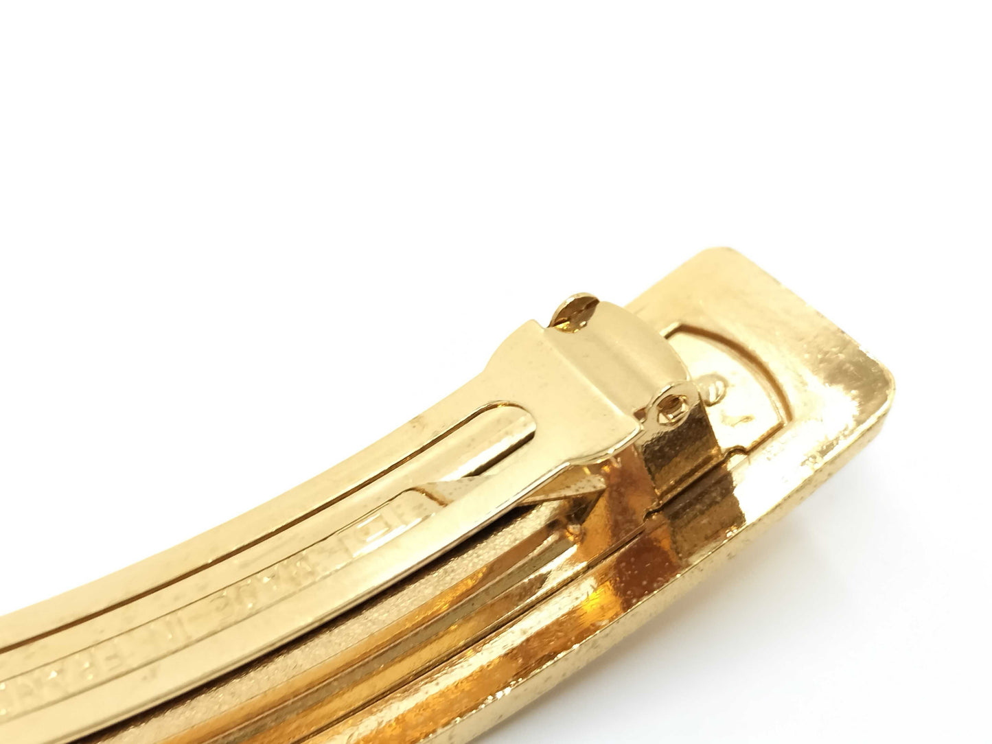 CHANEL 97A Logo Gold Color Barrette Hair Accessory