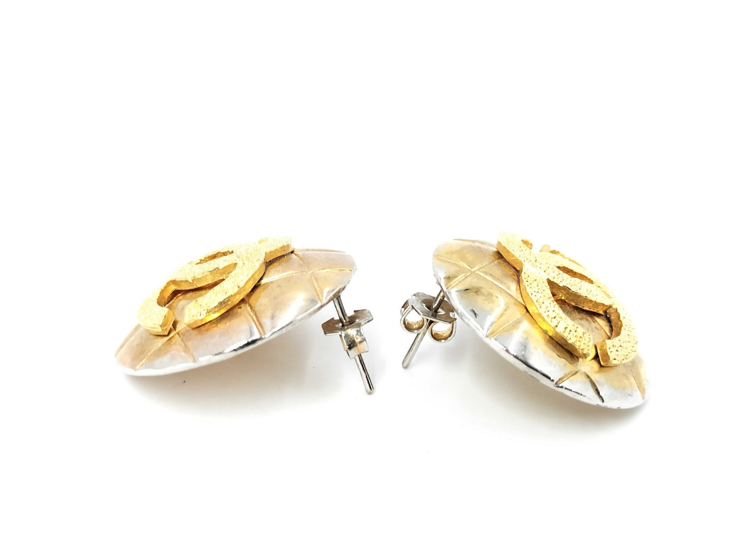 CHANEL Matelasse Coco Mark Earrings