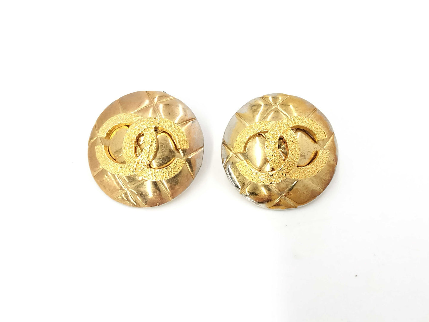 CHANEL Matelasse Coco Mark Earrings