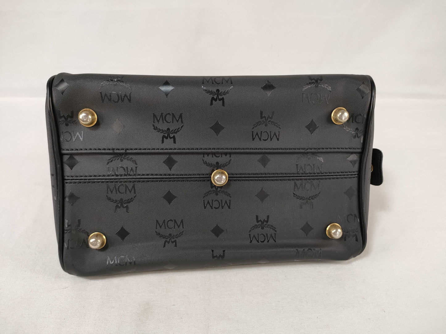 MCM Nylon x Leather Mini Boston Bag