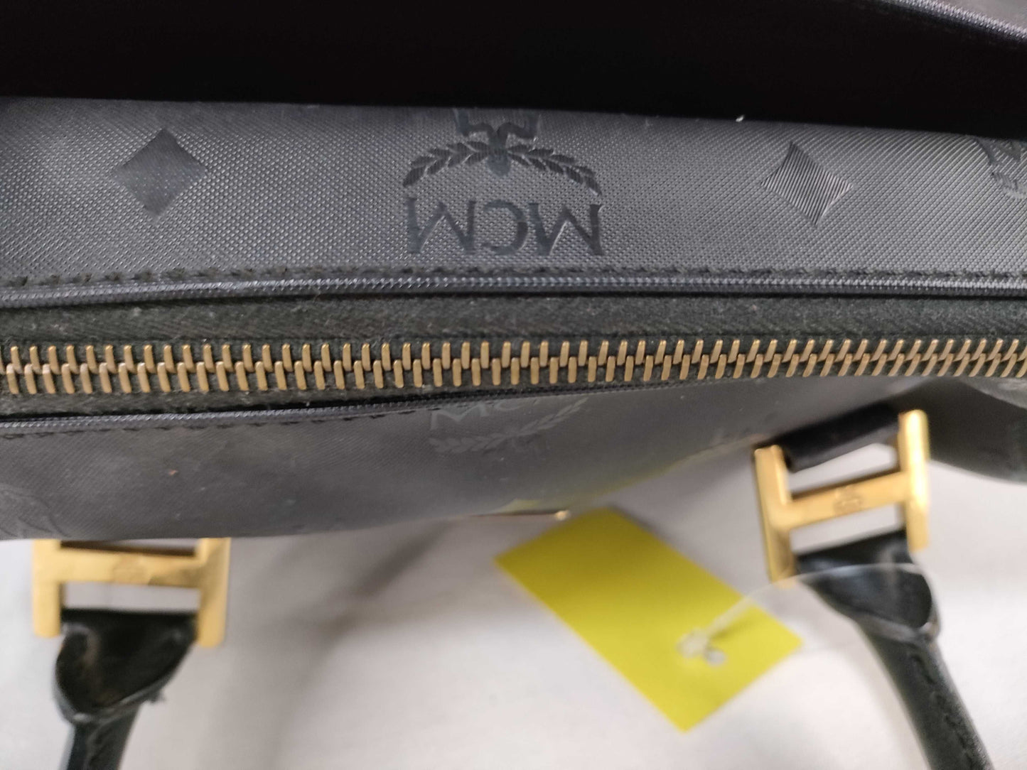 MCM Nylon x Leather Mini Boston Bag