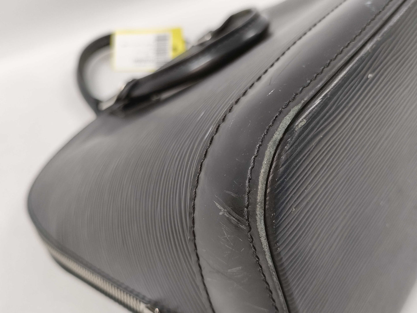 LOUIS VUITTON Epi Alma PM Boston Bag with Cracked Zipper Rail