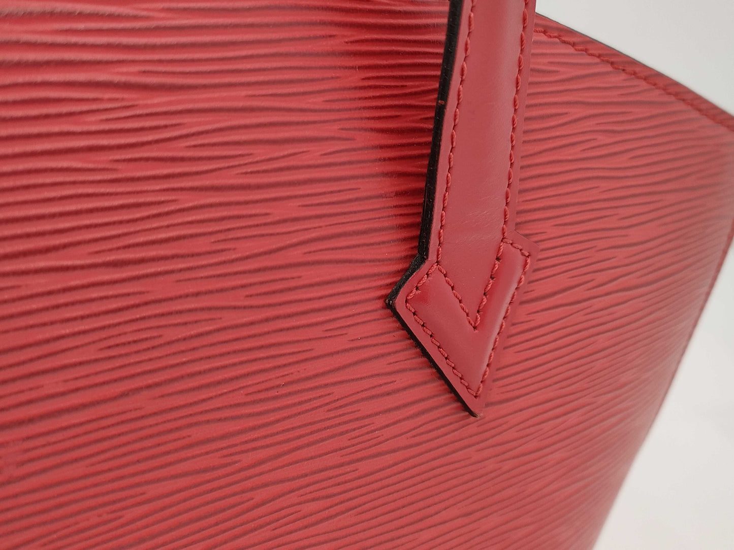 LOUIS VUITTON Epi Saint-Jacques Red Handbag