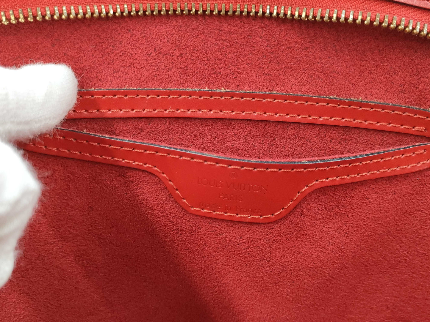 LOUIS VUITTON Epi Saint-Jacques Red Handbag