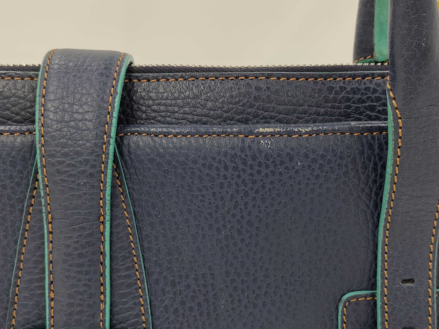 LOEWE Leather Buckle Tote/Scuff/Color Consideration Handbag
