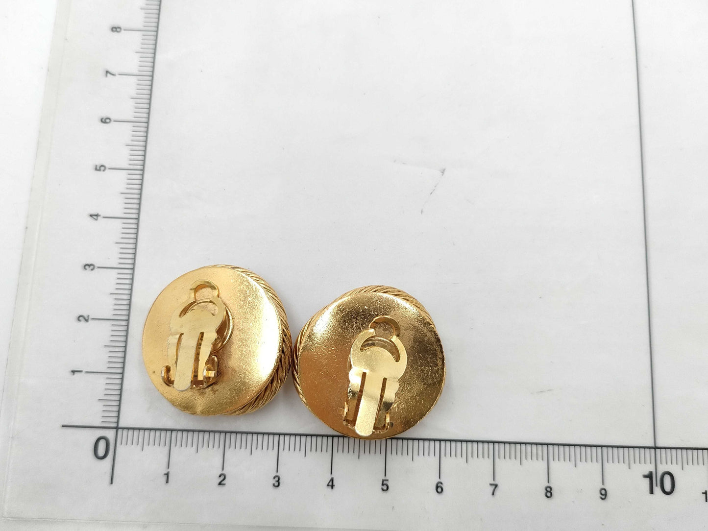 CHANEL Gold Earrings Pearl Earrings