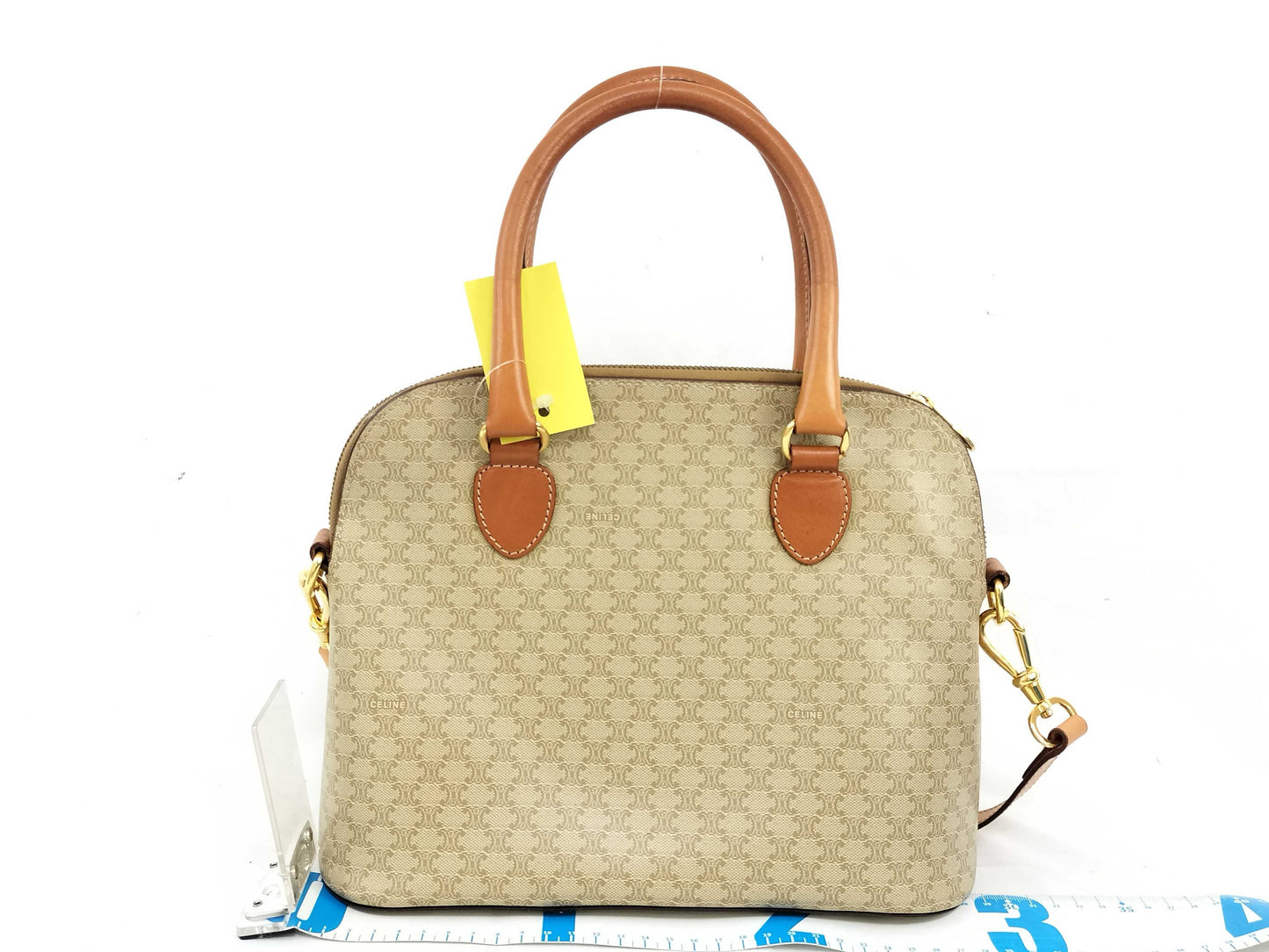 CELINE Handbag DM95 Sand Beige PVC Handbag