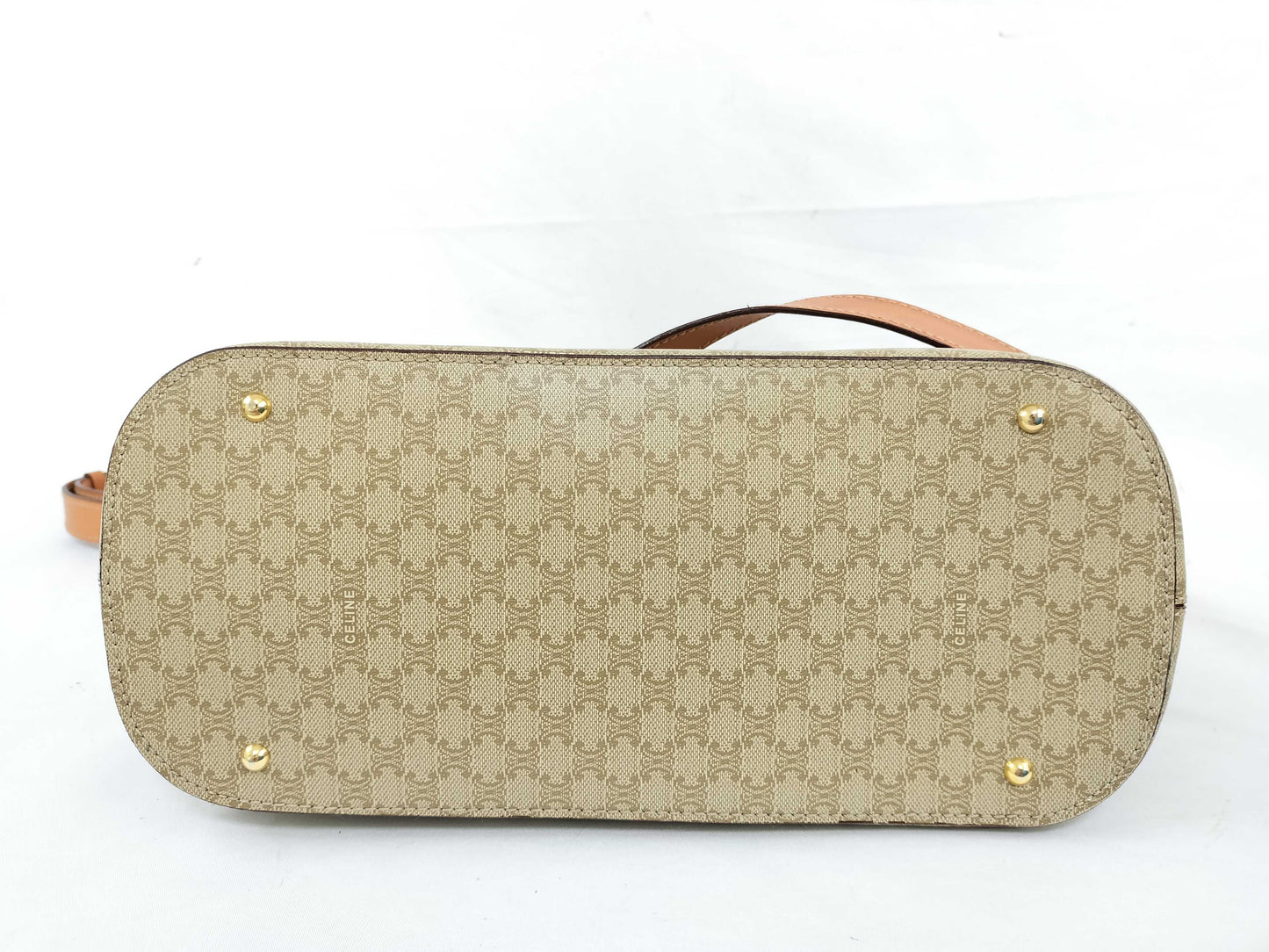 CELINE Handbag DM95 Sand Beige PVC Handbag