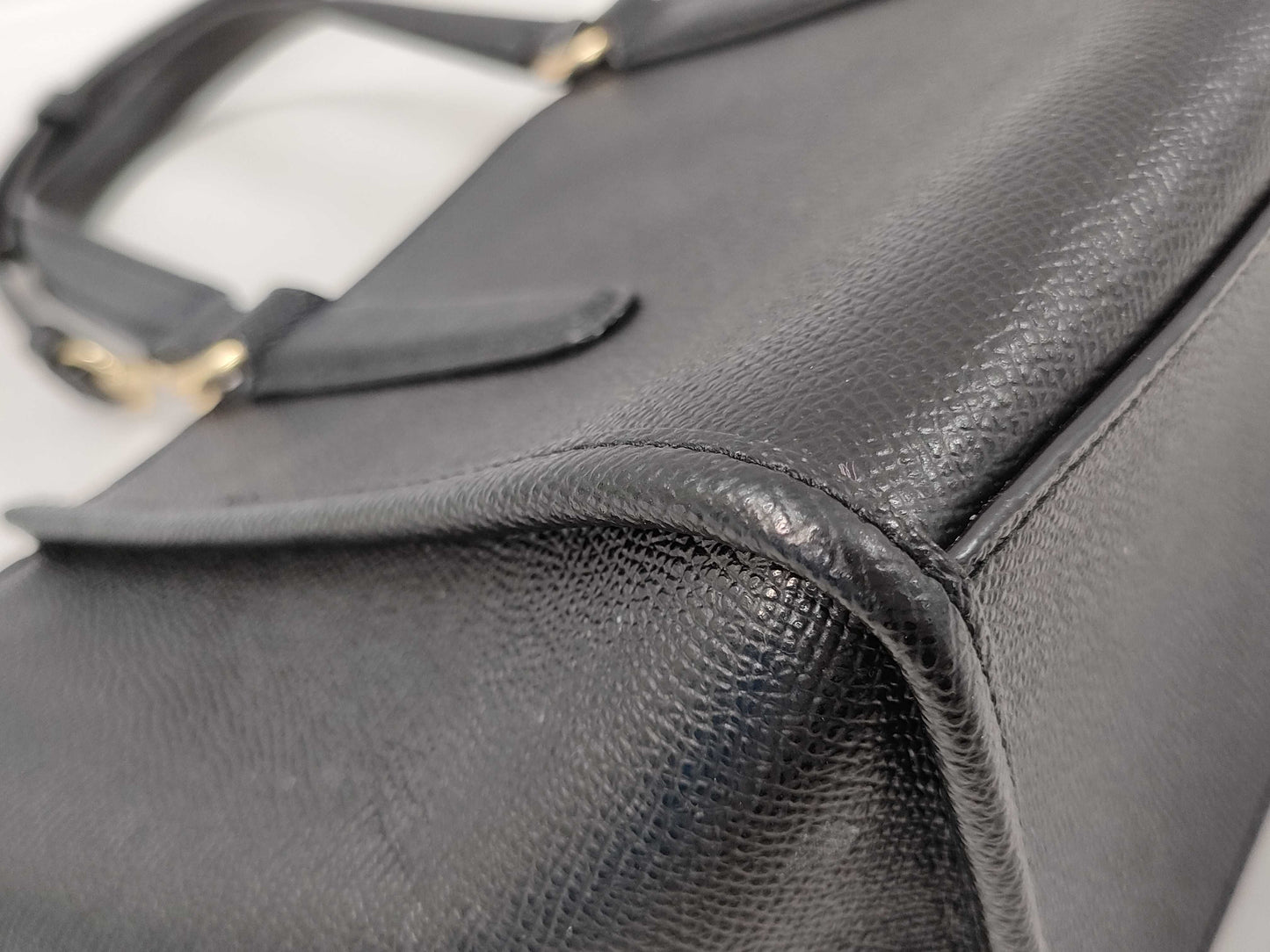 COACH Leather 2-Way Handbag with Stitch F11925