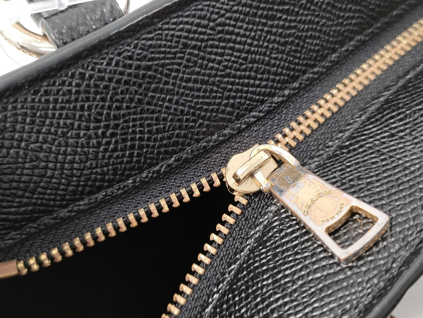 COACH Leather 2-Way Handbag with Stitch F11925