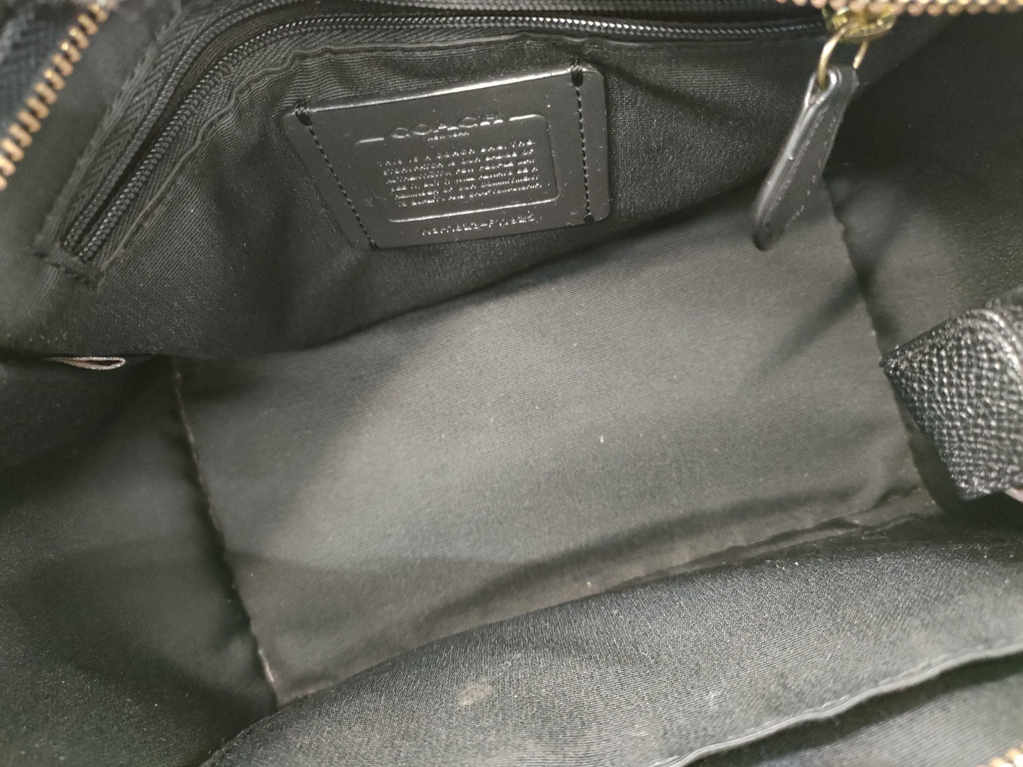 COACH Leather 2-Way Handbag with Stitch F11925