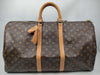 LOUIS VUITTON Monogram M41414 Keepall Bandouliere 55 Boston Bag with Lock