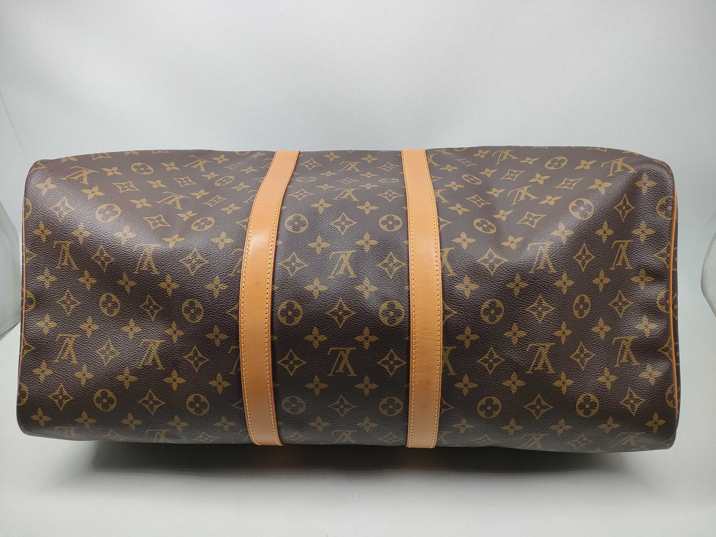LOUIS VUITTON Monogram M41414 Keepall Bandouliere 55 Boston Bag with Lock
