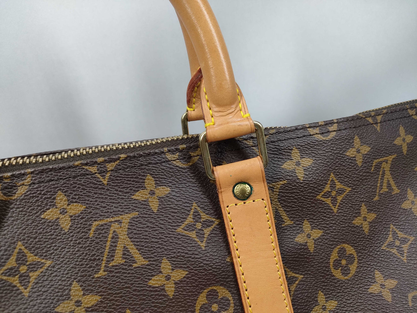 LOUIS VUITTON Monogram M41414 Keepall Bandouliere 55 Boston Bag with Lock