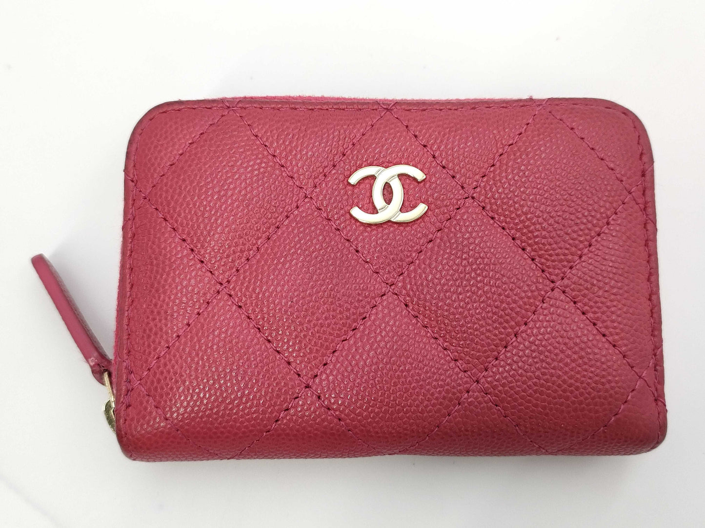 CHANEL Caviar Leather Classic Zip Coin Purse with G Hardware