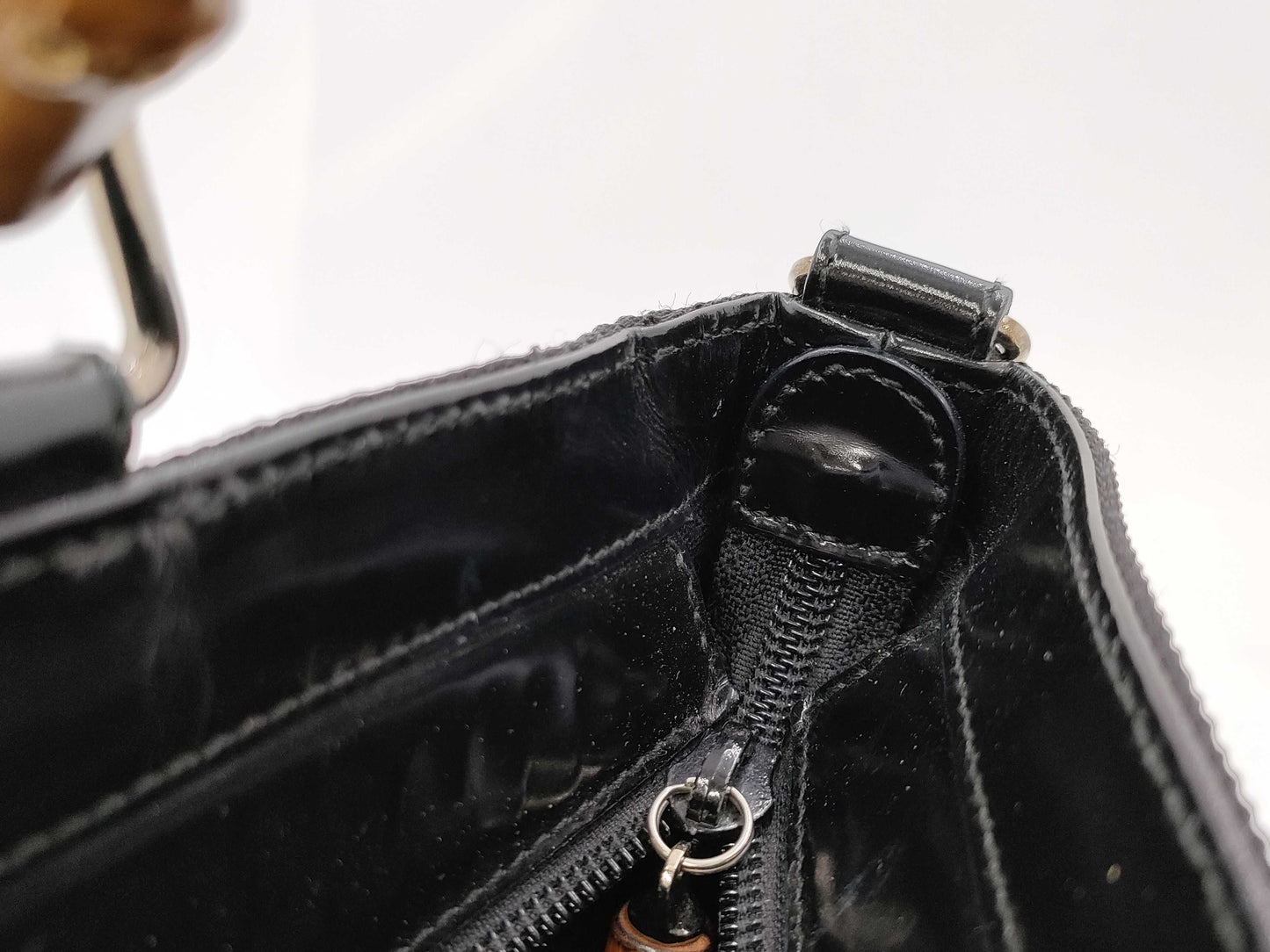 GUCCI Bamboo Nylon Handbag Handbag