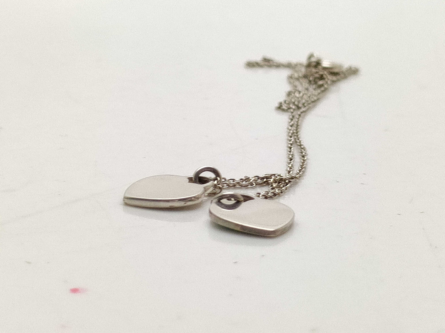 Tiffany & Co. Return to Tiffany Return to Blue/Double Heart Necklace Necklace