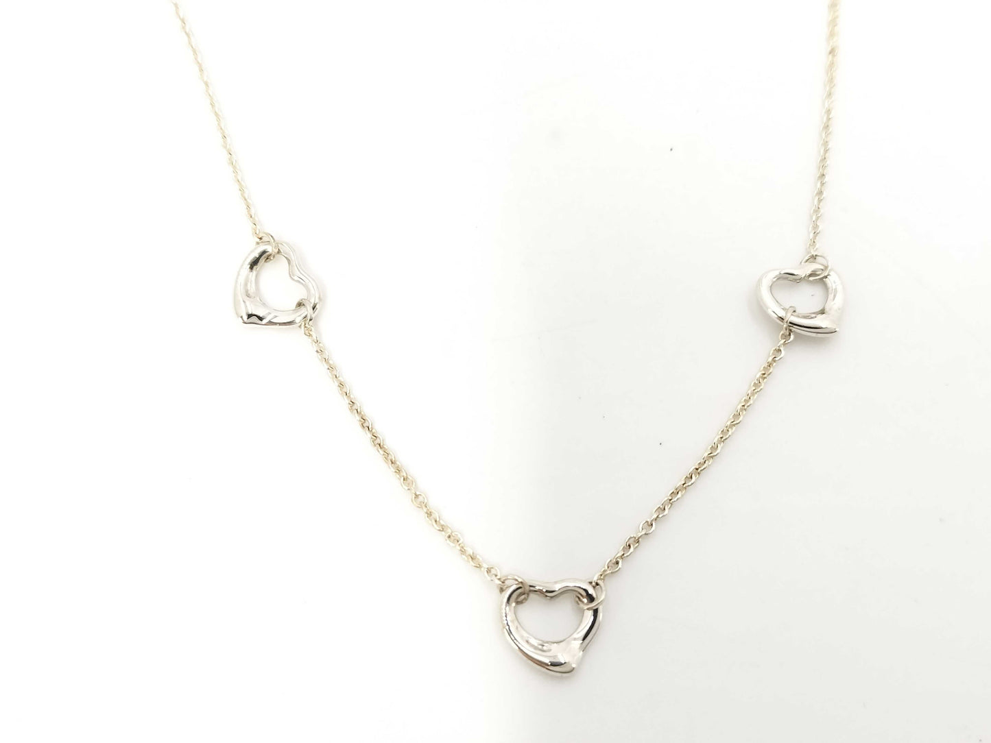 Tiffany & Co. Triple Open Heart Necklace in SV925 Silver
